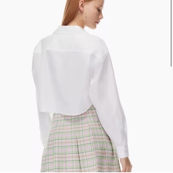 Aritzia Wilfred Free Cropped Button Down (Light Blue, Women’s Medium) - Picture 5 of 5